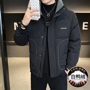 M838-P165 标50%白鸭绒男士2025冬季羽绒服时尚潮流立领夹克图片