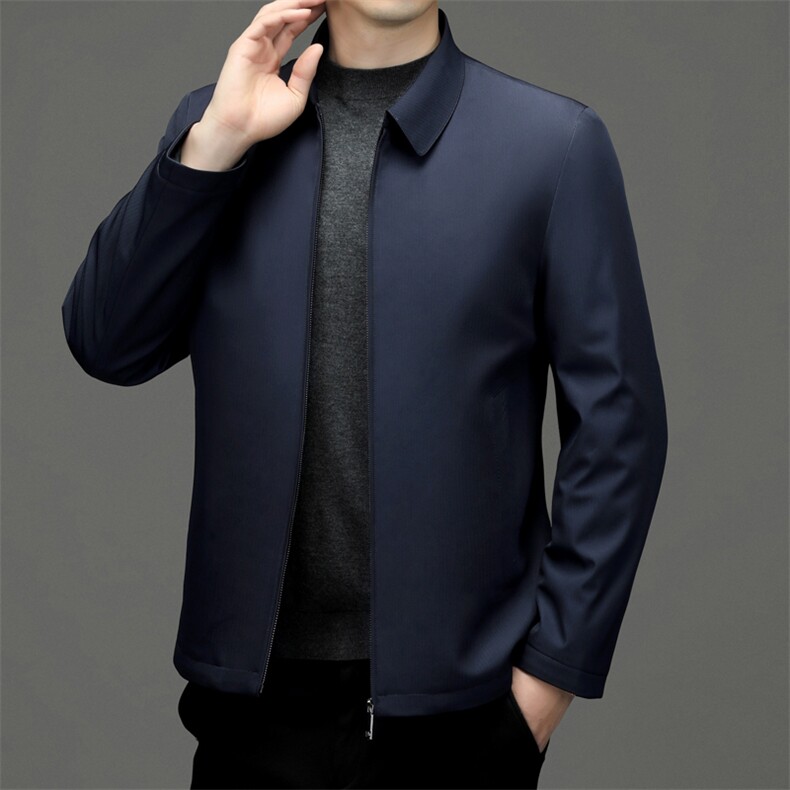 男士驼绒棉服冬季2023新款中年商务休闲加厚保暖翻领棉衣男装外套,男装棉衣,电商B212（原钱塘6029）