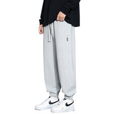 抖音直播宽松休闲裤男潮牌宽松哈伦束脚九分裤潮流百哈青少年长裤，男装休闲裤，星座815-2