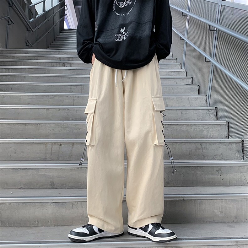 2022夏季新款日系阔腿裤子韩版宽松百搭休闲工装裤K4100-P38,男装休闲裤,星座512-2