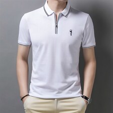 中老年t恤男士夏季2023年新款爸爸夏装冰丝短袖中年商务休闲上衣，男装T恤，电商B212（原钱塘6029）