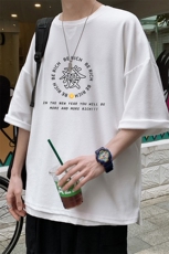 Q11163-P30春夏季七分袖t恤男大码五分袖男短袖中袖，男装T恤，电商A040