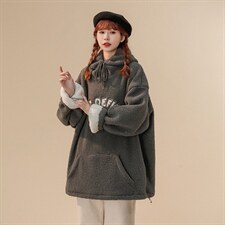 8个高点击羊羔毛外套女加绒加厚刺绣字母卫衣416B-YM280-P75限88，男装卫衣，星座416B-1