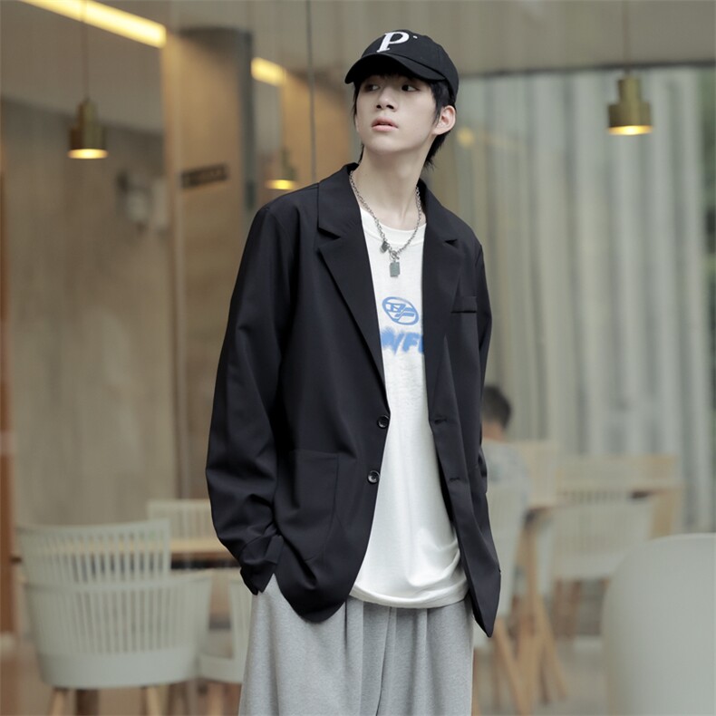 高级感小西装春秋季男士痞帅外套西服217-2-XF2302-P75，男装西服套装，星座217-2