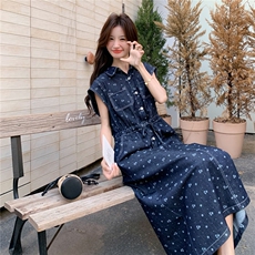 短袖牛仔连衣裙女2025夏季新款女装裙子，女装连衣裙，慧尚依恋
