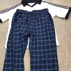 港风秋款男休闲裤条纹格子宽松直筒长裤h8052P45，男装休闲裤，星座1013-1