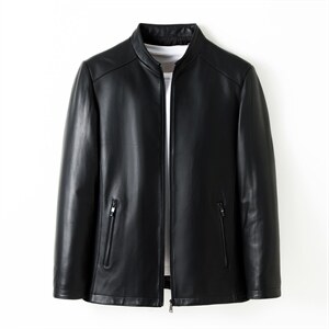 男百搭绵羊皮皮衣外套填充厚款中年立领外套ALXB9151-P1000，男装皮衣，电商B212（原钱塘6029）