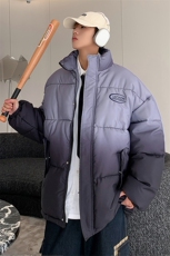 渐变棉衣立领棉服情侣棉袄冬装面包服男女外套3351-P80控118，男装棉衣，星座207