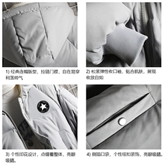 MY16177-P100加厚加绒连帽衣男大码服男面包服男网格挂拍，男装棉衣，电商A040A