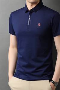 夏季新款男士翻领短袖t恤中年有领男装上衣服休闲POLO衫图片