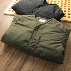 冬男士加厚夹棉轻盈保暖复古宽松休闲V领棉衣棉服外套TT2278P76，男装棉衣，星座1013-5