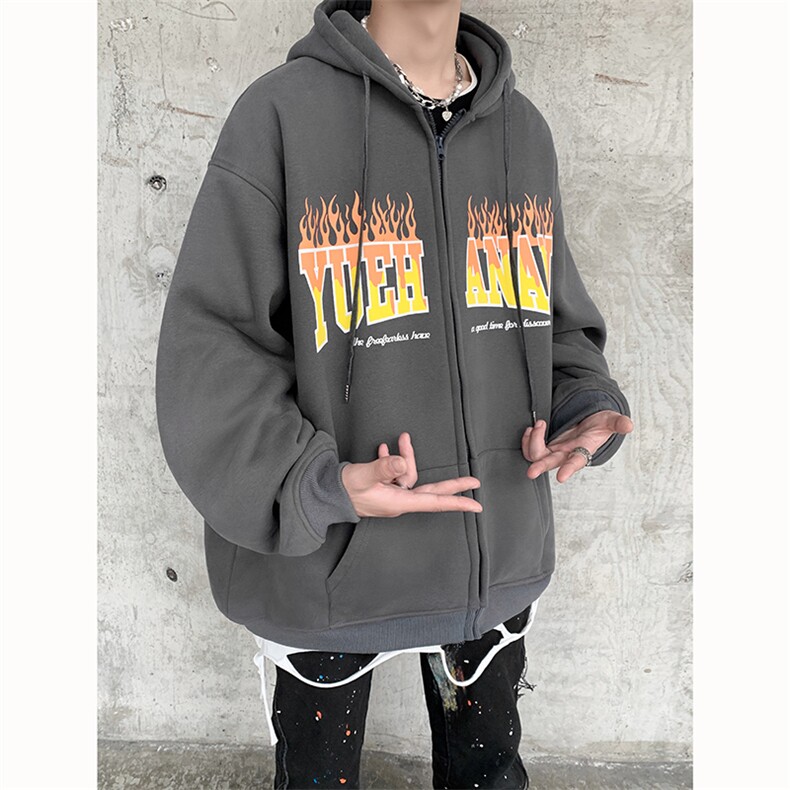 抖音供货、复合重磅360克现货开衫卫衣宽松D223A-KS2308-特P45,男装卫衣,电商019-1