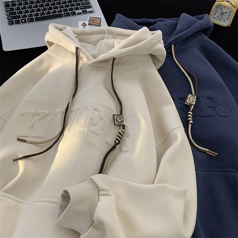供抖音高品质 大加绒加厚卫衣男外套416B-1-WYJ773-P60 限88图片
