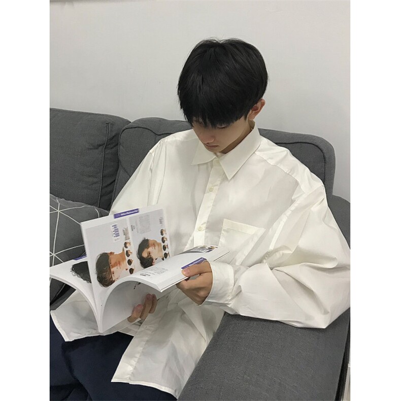 dk制服男白色春日衬衫男cleanfit西装衬衣氛围感外套CS55-P40图片