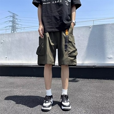 工装短裤男士夏季宽松韩版潮流潮牌休闲外穿运动薄款五分裤子，男装牛仔裤，星座1013