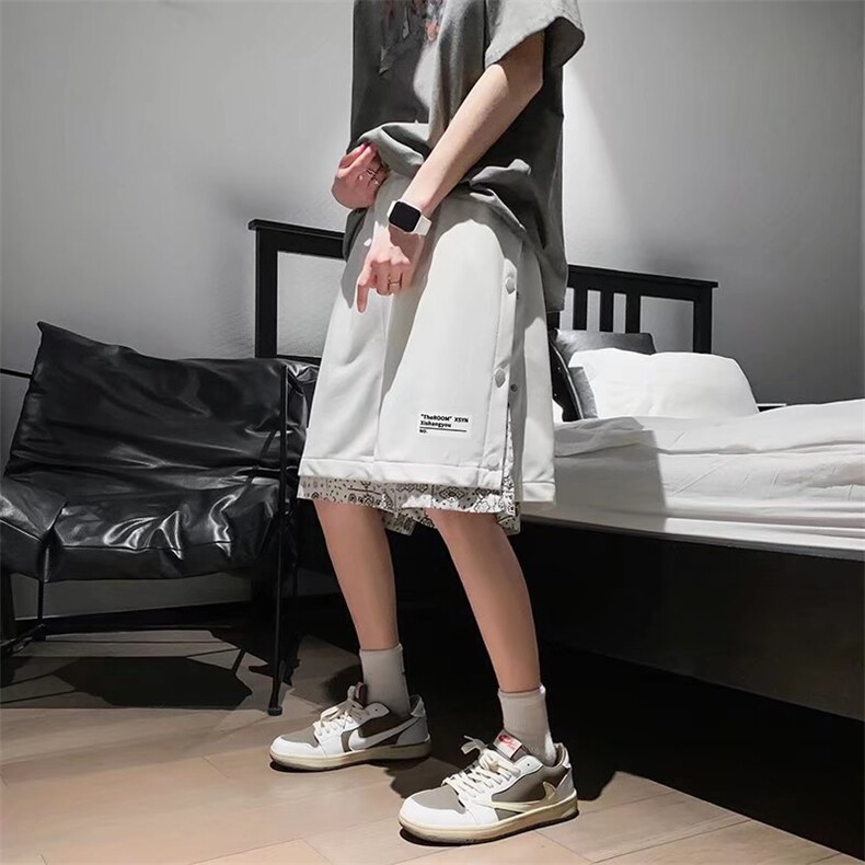 男春季潮流时尚假两件休闲短裤A707P20,男装休闲裤,星座1116-2
