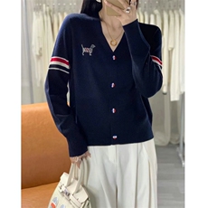 欧货时尚拼色条纹羊毛毛衣外套女韩版开衫烫钻休闲爆款针织衫上衣，女装针织衫/毛衣，宛庄羊绒