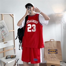 套装男宽松上衣2023春夏新款港风潮流isn情侣五分裤帅气W929-P35，男装休闲套装，星座412-2