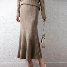 2025年秋季宽松通勤中长款时尚百搭通勤羊毛裙，女装半身裙，绒汀羊绒