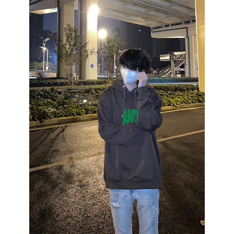 字母AND印花LOGO男女情侣潮牌连帽卫衣,男装卫衣,星座310A-4