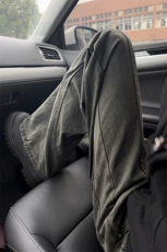 B221美式ins高街暗黑宽松直筒洗褪拼接牛仔裤LK25433-特P50控88，男装牛仔裤，电商B221