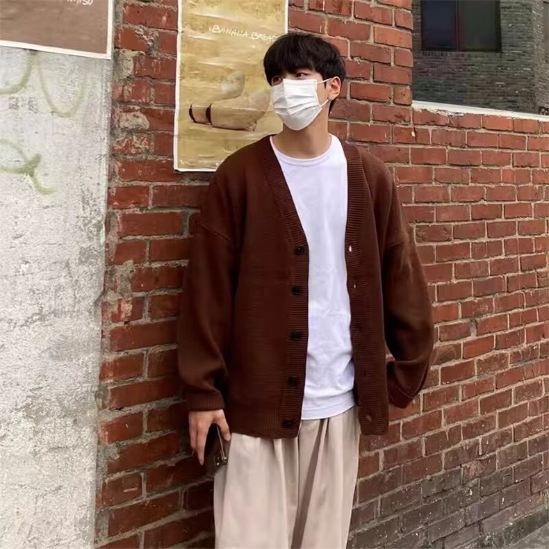 复古开衫男针织衫毛衣慵懒高级感新款休闲百搭外套MB058-P45,男装针织衫/毛衣,星座208-5