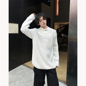 现货！设计感马海毛拉链假两件套头针织毛衣M867-P115图片