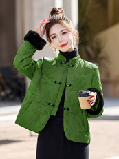 新中式G风羽绒服女2025冬季新款小个子今年流行妈妈洋气盘扣外套，女装羽绒服，衣之秀