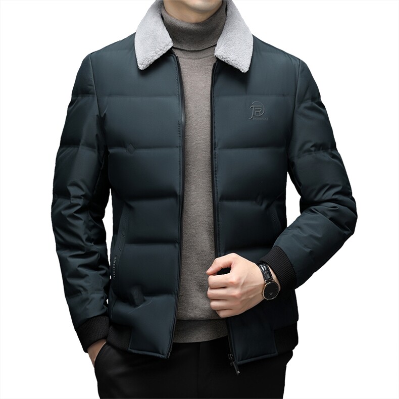 中年爸爸装羽绒服新款冬季男装保暖加厚外套男士可脱卸毛领上衣,男装羽绒服,电商B212（原钱塘6029）