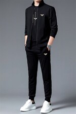 中年男士运动套装春秋季商务休闲运动服爸爸装卫衣男套装潮，男装休闲套装，电商B212（原钱塘6029）