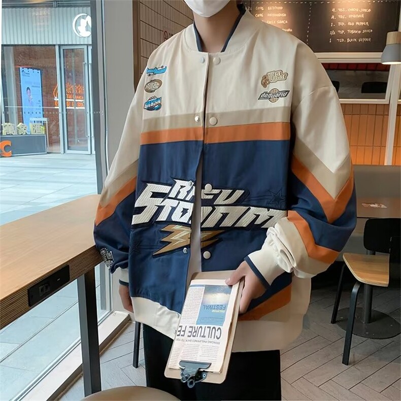 机车工装夹克原版刺绣外套WT38P68,男装夹克,星座1116-2