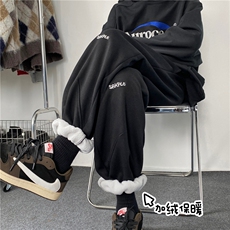 冬季新款字母刺绣卫裤加绒K23497JR-P65控88常规K23497-p55控78，男装休闲裤，电商B315