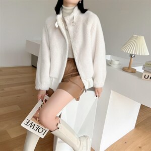 水貂毛外套图片