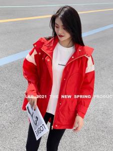 2021欧洲站欧洲休闲连帽外套潮流轻奢风防晒服6230,女装其它,丽身伴