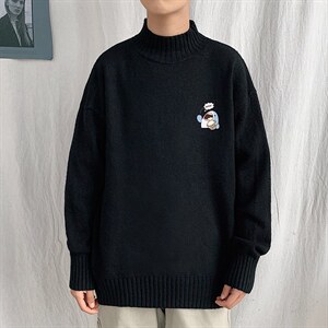 M18239-P45加绒款-P65半高领毛衣男士大码针织衫男毛线衣男,男装针织衫/毛衣,电商A040