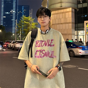 量大优  供视频  重磅麂皮绒短袖T恤男 JPDX218-特P19图片