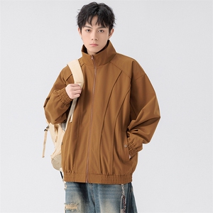 JK7866 P60 春季新款港风宽松夹克百搭落肩简约上衣外套图片