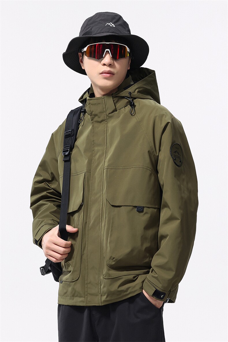 新款秋季夹克外套防风休闲男运动连帽时尚潮流款F0917-p100控199,男装夹克,电商D215