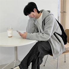 816B-WY009-P70春秋男女韩版纯色连帽卫衣情侣百搭休闲外套宽松，男装卫衣，星座816B