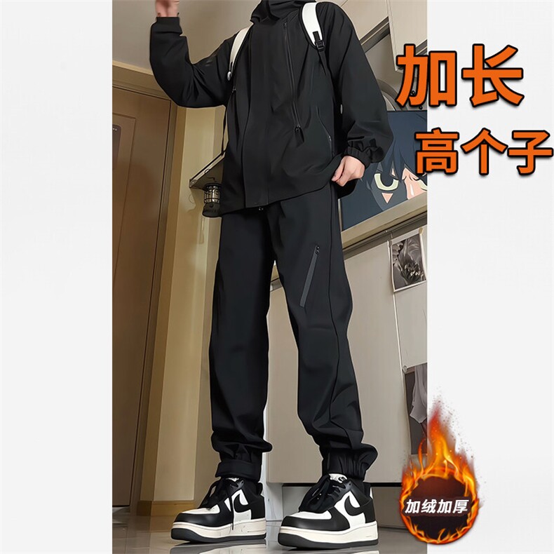 2025春季工装裤子男款美式户外防水防风冲锋裤男长裤百搭休闲裤图片