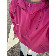 冲锋衣连帽夹克男宽松落肩纯色上衣外套DSA157B-JK727-P58，男装夹克，电商A157B