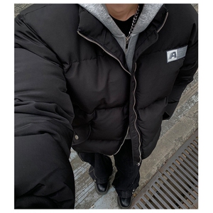 美式复古字母刺绣加厚棉服冬季棉衣男宽松情侣立领棉外套潮牌p108图片