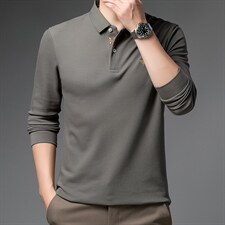 XX21C701男式2023春季新款长袖T恤男韩版商务休闲男装P82,男装T恤,电商B360