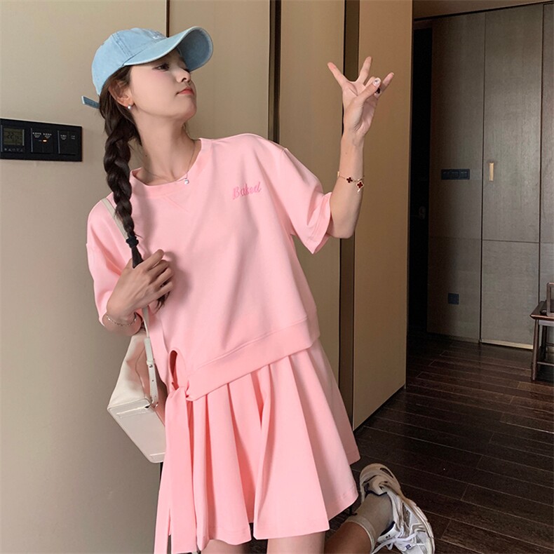 现货夏季粉色甜美套装2C052-T77-P115-K178,女装套装/套裙,2C052