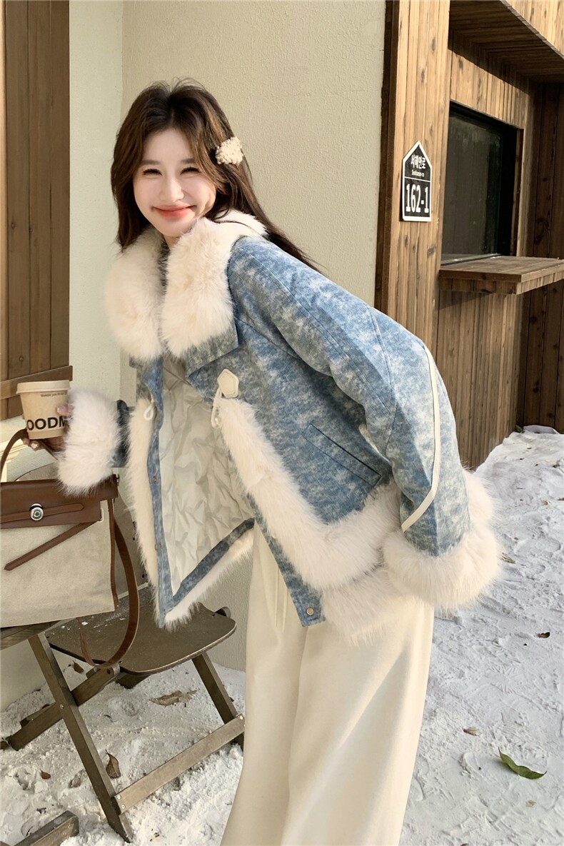 新款石墨烯蓄热内胆大毛领派克服7840-P220-K328,女装棉衣/棉服,2C057