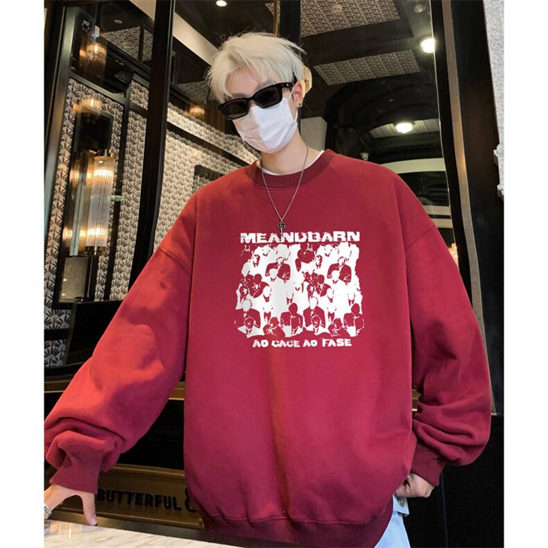 ！圆领卫衣男装港风长袖T恤男外套男WY247-特P23,男装T恤,电商B367
