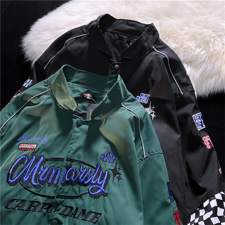 美式复古刺绣棒球服春季情侣ins潮机车夹克男高街痞帅W2874-P60,男装夹克,星座512-2
