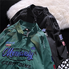 美式复古刺绣棒球服春季情侣ins潮机车夹克男高街痞帅W2874-P60，男装夹克，星座512-2