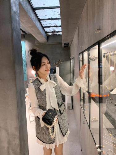 贵气小香风马甲，女装马夹，M.W 嫚维