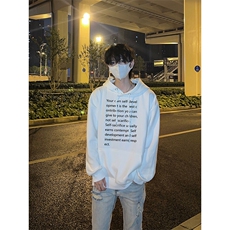 印花LOGO男女情侣潮牌连帽卫衣，男装卫衣，星座310A-4